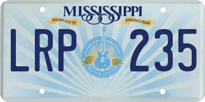 MS license plate LRP235