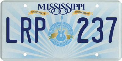 MS license plate LRP237