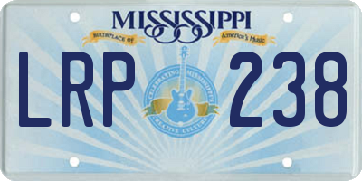MS license plate LRP238