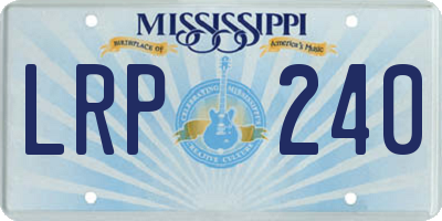 MS license plate LRP240