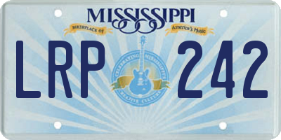 MS license plate LRP242