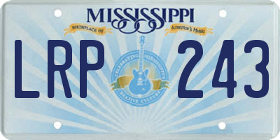 MS license plate LRP243