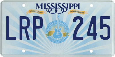 MS license plate LRP245
