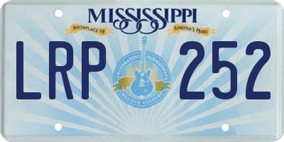 MS license plate LRP252