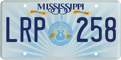 MS license plate LRP258