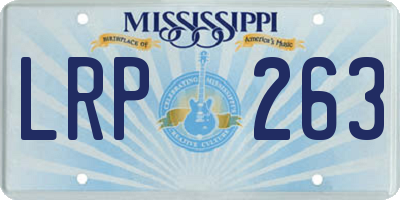 MS license plate LRP263
