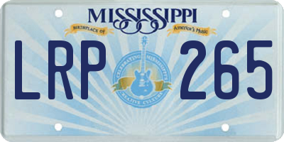 MS license plate LRP265