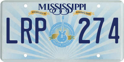 MS license plate LRP274