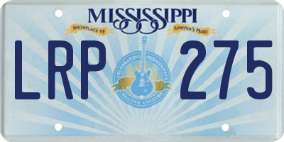 MS license plate LRP275