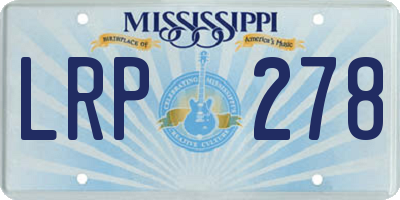 MS license plate LRP278