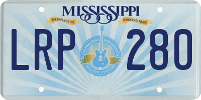 MS license plate LRP280