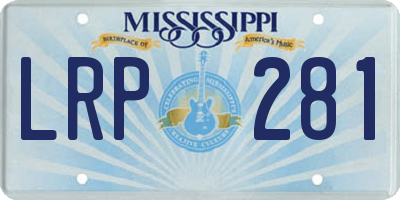 MS license plate LRP281