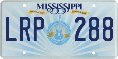 MS license plate LRP288