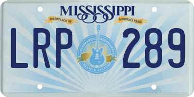 MS license plate LRP289