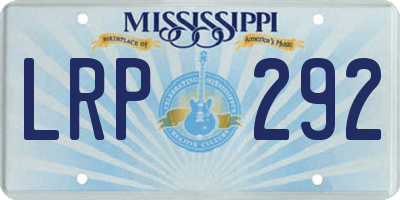 MS license plate LRP292
