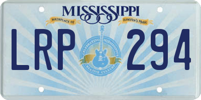 MS license plate LRP294