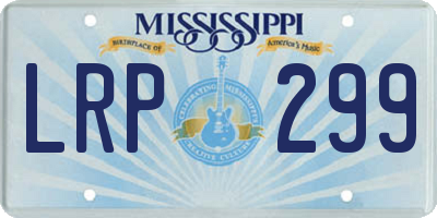 MS license plate LRP299