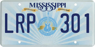 MS license plate LRP301