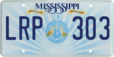 MS license plate LRP303