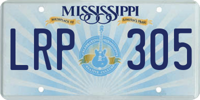MS license plate LRP305