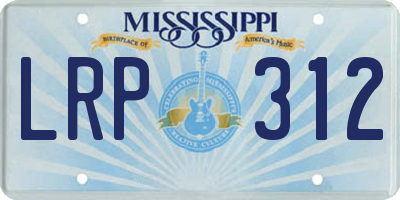 MS license plate LRP312