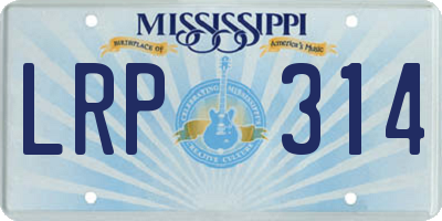 MS license plate LRP314