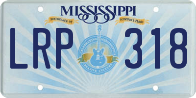 MS license plate LRP318
