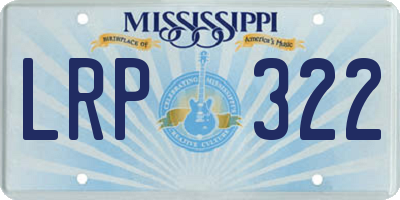 MS license plate LRP322