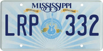 MS license plate LRP332
