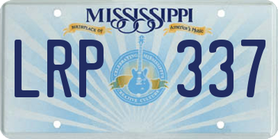 MS license plate LRP337