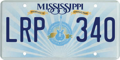 MS license plate LRP340