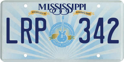 MS license plate LRP342