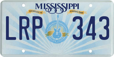 MS license plate LRP343