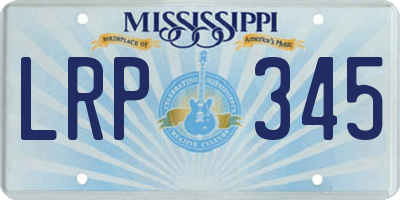 MS license plate LRP345