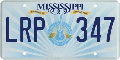 MS license plate LRP347