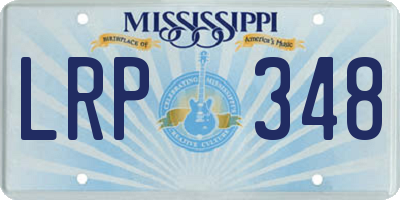 MS license plate LRP348