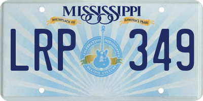 MS license plate LRP349
