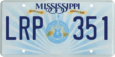 MS license plate LRP351