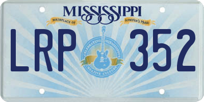 MS license plate LRP352