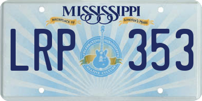 MS license plate LRP353