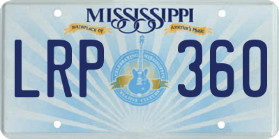 MS license plate LRP360