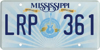 MS license plate LRP361