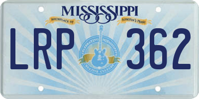 MS license plate LRP362