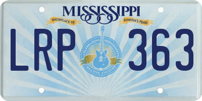 MS license plate LRP363
