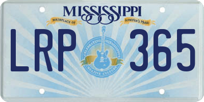 MS license plate LRP365