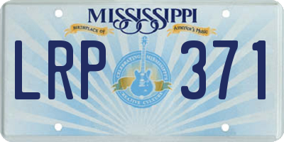 MS license plate LRP371