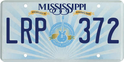 MS license plate LRP372