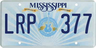 MS license plate LRP377