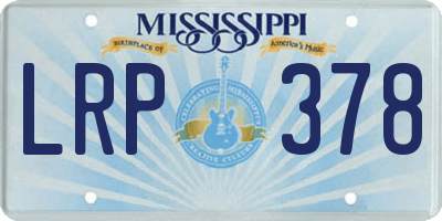 MS license plate LRP378