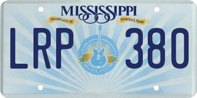MS license plate LRP380